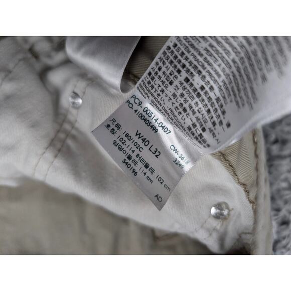 Levis Jeans Mens 40x32 Beige Distressed Medium Wash Denim 514 Straight Leg Pants - Picture 4 of 10